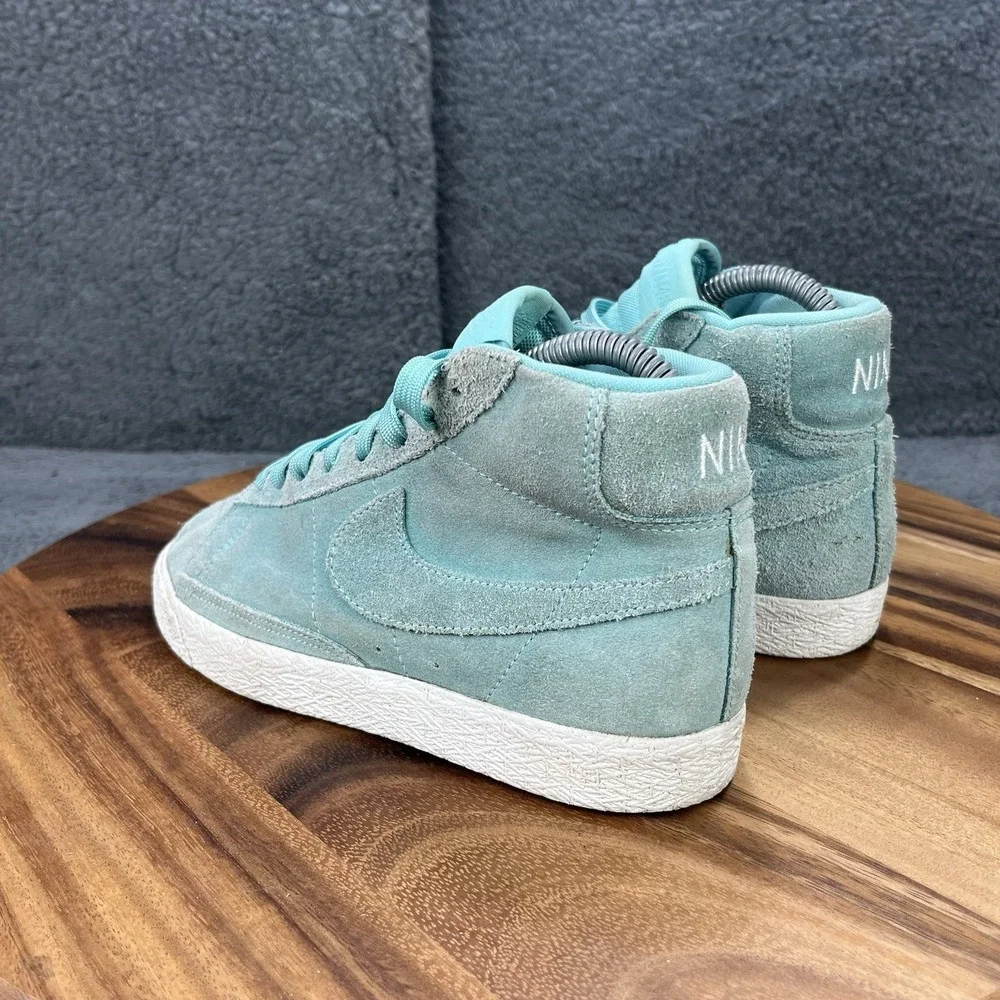 Nike Blazer Mid 2017 Island Green Youth 3 Women's 4.5 Shoes Lace GS 895850-302‎